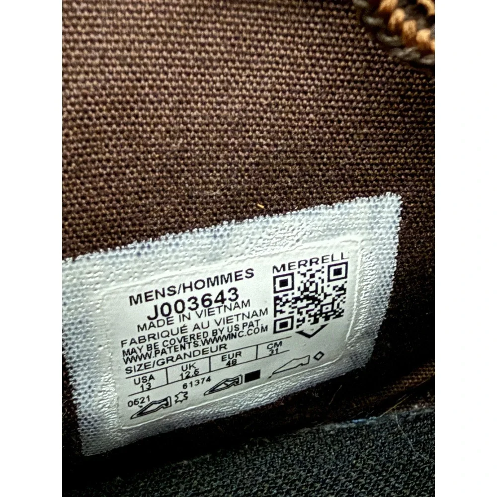 Merrell Moab 2 Adv Mid Waterproof Brown Leather Hiking Boots Mens 13 J003643